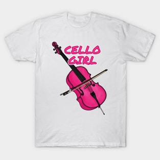 Cello Girl Female Cellist String Quartet Funny T-Shirt